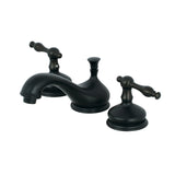 Heritage Two-Handle 3-Hole Deck Mount Widespread Bathroom Faucet with Brass Pop-Up Drain