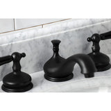 Duchess Two-Handle 3-Hole Deck Mount Widespread Bathroom Faucet with Brass Pop-Up Drain