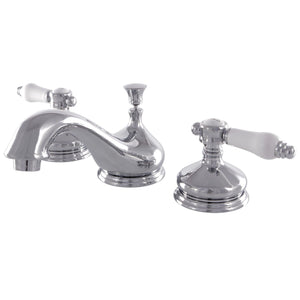 Bel-Air Two-Handle 3-Hole Deck Mount Widespread Bathroom Faucet with Brass Pop-Up Drain