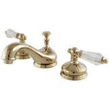 Wilshire Two-Handle 3-Hole Deck Mount Widespread Bathroom Faucet with Brass Pop-Up Drain