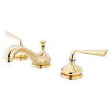 Silver Sage Two-Handle 3-Hole Deck Mount Widespread Bathroom Faucet with Brass Pop-Up Drain