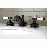 Bel-Air Two-Handle 3-Hole Deck Mount Widespread Bathroom Faucet with Brass Pop-Up Drain