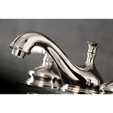 Bel-Air Two-Handle 3-Hole Deck Mount Widespread Bathroom Faucet with Brass Pop-Up Drain