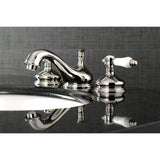 Bel-Air Two-Handle 3-Hole Deck Mount Widespread Bathroom Faucet with Brass Pop-Up Drain