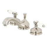 Bel-Air Two-Handle 3-Hole Deck Mount Widespread Bathroom Faucet with Brass Pop-Up Drain