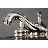 Heritage Two-Handle 3-Hole Deck Mount Widespread Bathroom Faucet with Brass Pop-Up Drain