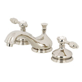 Tudor Two-Handle 3-Hole Deck Mount Widespread Bathroom Faucet with Brass Pop-Up Drain