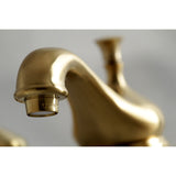 Bel-Air Two-Handle 3-Hole Deck Mount Widespread Bathroom Faucet with Brass Pop-Up Drain