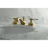 Bel-Air Two-Handle 3-Hole Deck Mount Widespread Bathroom Faucet with Brass Pop-Up Drain