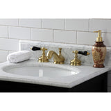 Duchess Two-Handle 3-Hole Deck Mount Widespread Bathroom Faucet with Brass Pop-Up Drain