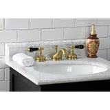 Duchess Two-Handle 3-Hole Deck Mount Widespread Bathroom Faucet with Brass Pop-Up Drain