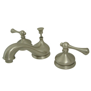 Vintage Two-Handle 3-Hole Deck Mount Widespread Bathroom Faucet with Brass Pop-Up Drain