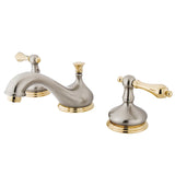 Heritage Two-Handle 3-Hole Deck Mount Widespread Bathroom Faucet with Retail Pop-Up Drain