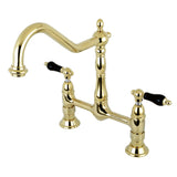 Duchess Two-Handle 2-Hole Deck Mount Bridge Kitchen Faucet