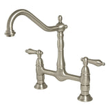 Heritage Two-Handle 2-Hole Deck Mount Bridge Kitchen Faucet