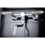 Wilshire Double-Handle 2-Hole Wall Mount Bathroom Faucet