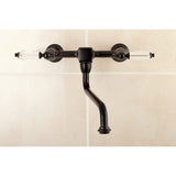 Wilshire Double-Handle 2-Hole Wall Mount Bathroom Faucet