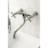 Heritage Two-Handle 2-Hole Wall Mount Bathroom Faucet