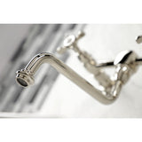 Essex Two-Handle 2-Hole Wall Mount Bathroom Faucet