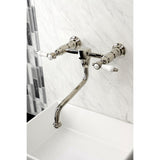 Bel-Air Double-Handle 2-Hole Wall Mount Bathroom Faucet