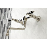 Duchess Double-Handle 2-Hole Wall Mount Bathroom Faucet