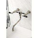 Duchess Double-Handle 2-Hole Wall Mount Bathroom Faucet