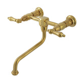 Heritage Two-Handle 2-Hole Wall Mount Bathroom Faucet