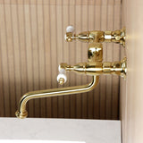 Bel-Air Double-Handle 2-Hole Wall Mount Bathroom Faucet