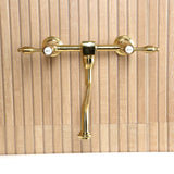 Tudor Double-Handle 2-Hole Wall Mount Bathroom Faucet