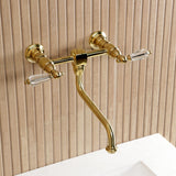 Wilshire Double-Handle 2-Hole Wall Mount Bathroom Faucet