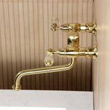 Wilshire Double-Handle 2-Hole Wall Mount Bathroom Faucet