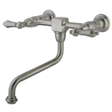 Heritage Two-Handle 2-Hole Wall Mount Bathroom Faucet