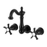 Hamilton Double-Handle 3-Hole Wall Mount Bathroom Faucet