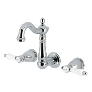 Bel-Air Double-Handle 3-Hole Wall Mount Bathroom Faucet