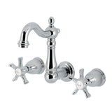 Hamilton Double-Handle 3-Hole Wall Mount Bathroom Faucet