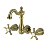 Hamilton Double-Handle 3-Hole Wall Mount Bathroom Faucet