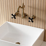 Duchess Double-Handle 3-Hole Wall Mount Bathroom Faucet