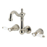 Bel-Air Double-Handle 3-Hole Wall Mount Bathroom Faucet