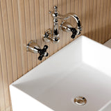 Duchess Double-Handle 3-Hole Wall Mount Bathroom Faucet