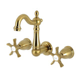 Hamilton Double-Handle 3-Hole Wall Mount Bathroom Faucet