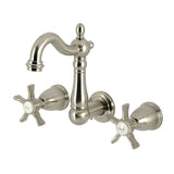 Hamilton Double-Handle 3-Hole Wall Mount Bathroom Faucet