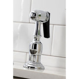 Duchess Two-Handle 2-or-4 Hole Kitchen Faucet with Deck Plate and Brass Sprayer