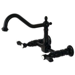 Heirloom Two-Handle 2-Hole Wall Mount Bridge Kitchen Faucet