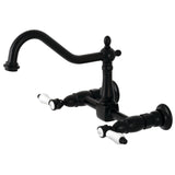 Bel-Air Double-Handle 2-Hole Wall-Mount Bridge Kitchen Faucet