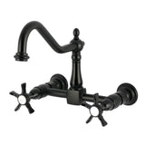 Hamilton Double-Handle 2-Hole Wall-Mount Bridge Kitchen Faucet