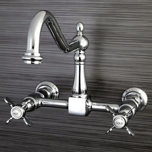 Essex Double-Handle 2-Hole Wall-Mount Bridge Kitchen Faucet