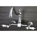 Bel-Air Double-Handle 2-Hole Wall-Mount Bridge Kitchen Faucet