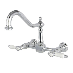 Bel-Air Double-Handle 2-Hole Wall-Mount Bridge Kitchen Faucet