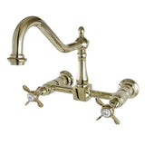 Essex Double-Handle 2-Hole Wall-Mount Bridge Kitchen Faucet