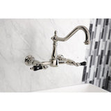 Duchess Two-Handle 2-Hole Wall Mount Bridge Kitchen Faucet